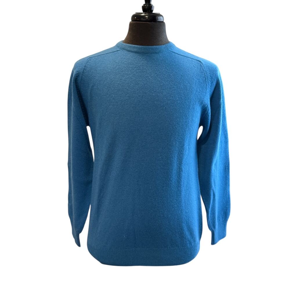 Braemar for The Scotch House Mens 40 Blue 100% Lambswool Pullover Sweater READ